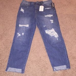 Pair of ripped jeans